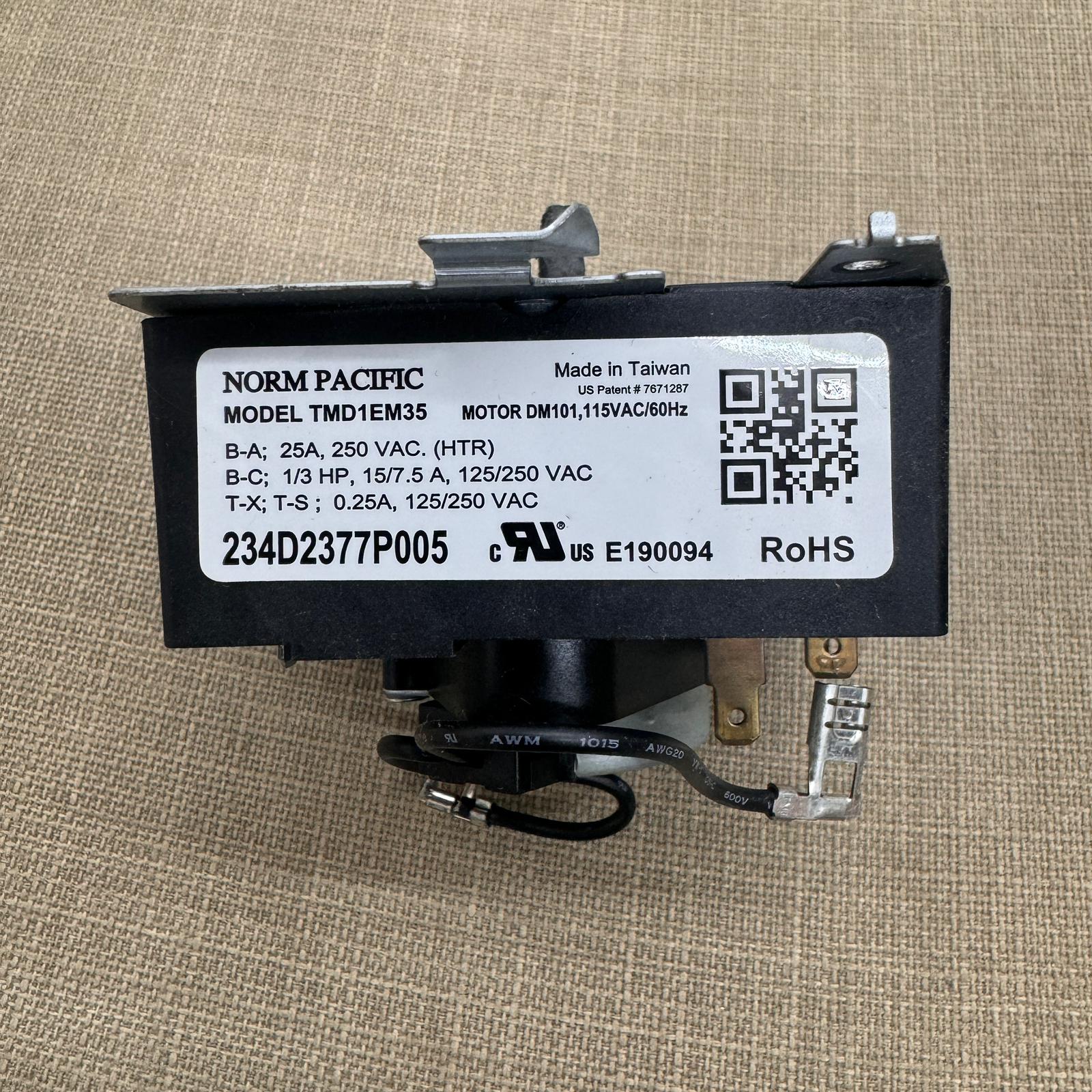 GE Dryer Timer Control WE04X25280 TMD1EM35 234D2377P005