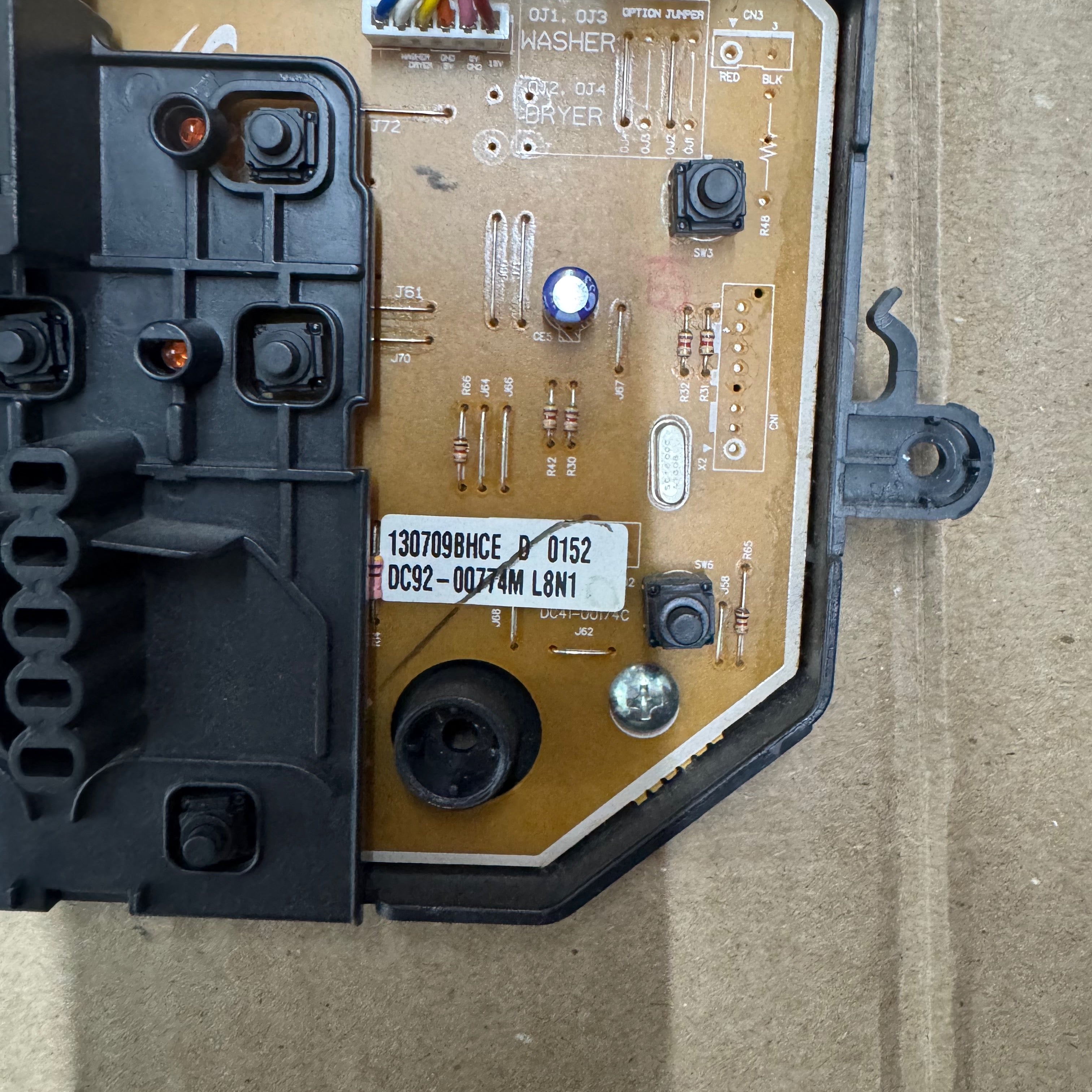 Samsung Dryer Display Control Board DC92-00774M