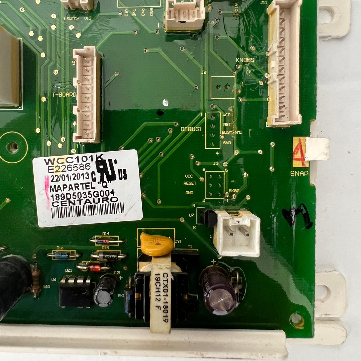 GE Washer Control Board Part WCC101K E226586 189D5035G004