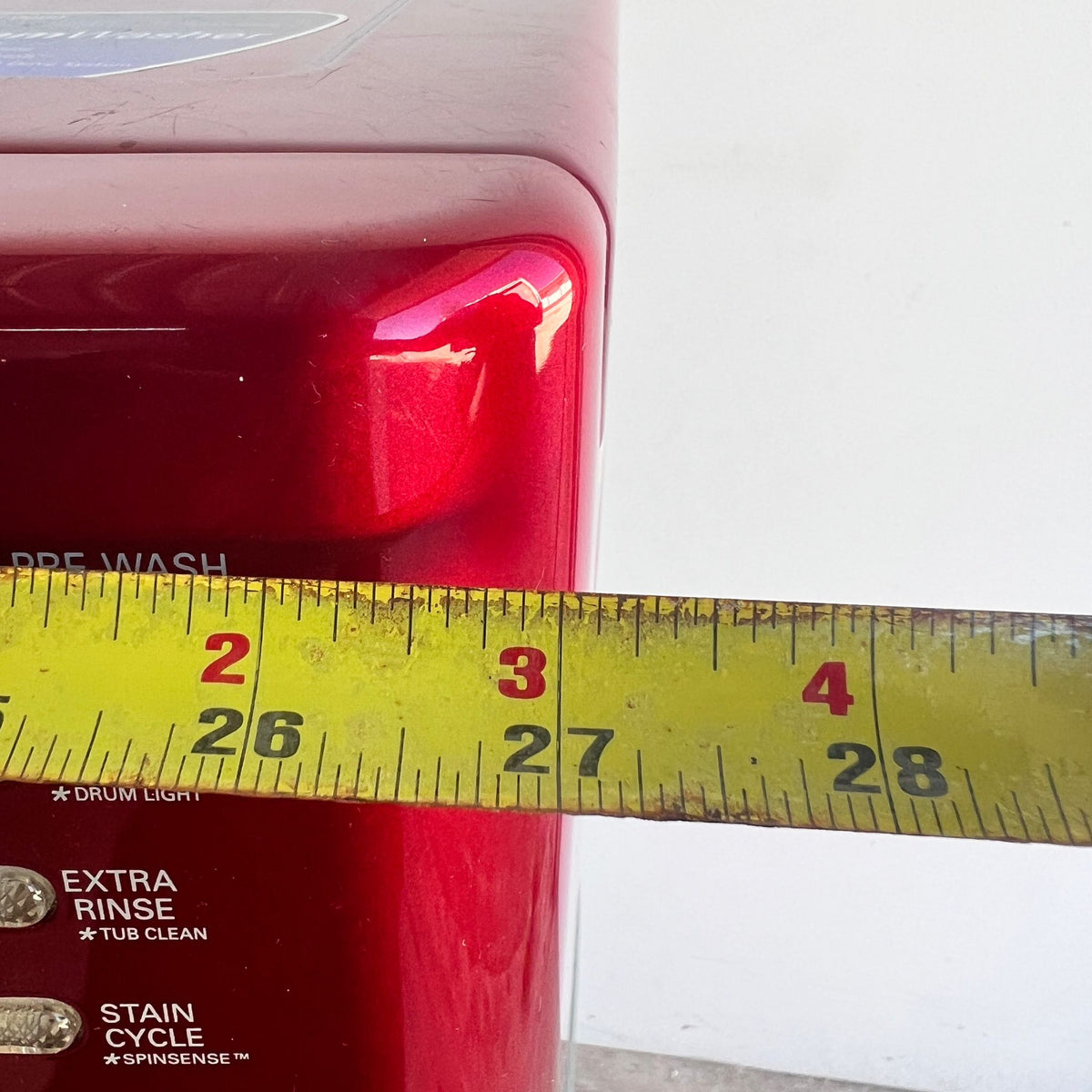 LG Washer Front Load - Red with Pedestal
