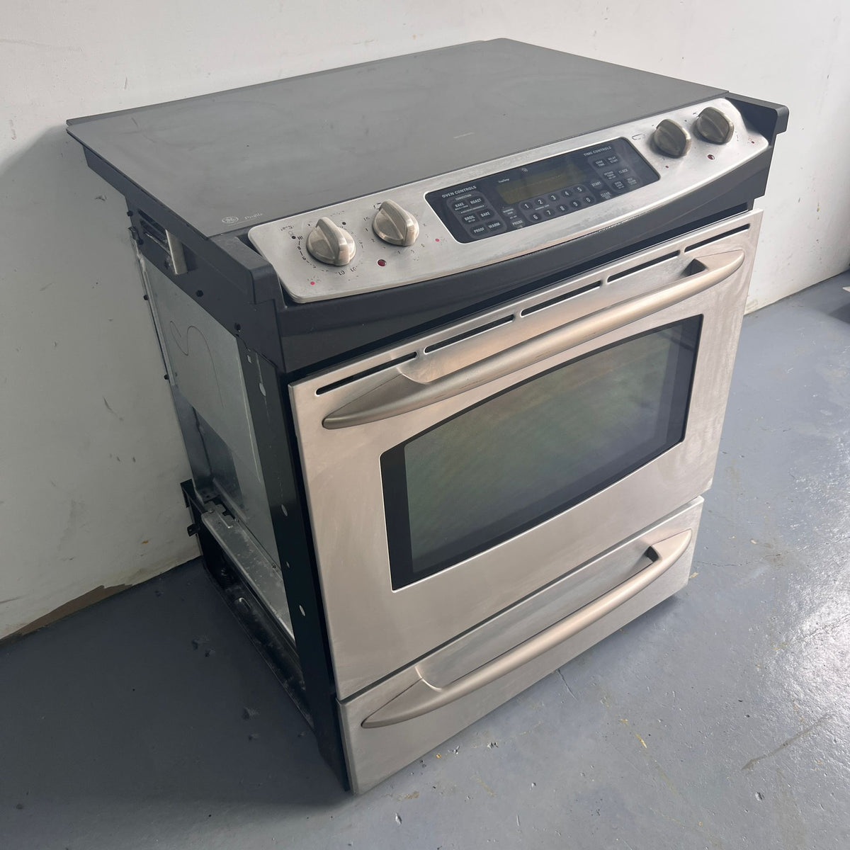 GE Profile Stainless Steel Slide-In Electric Stove
