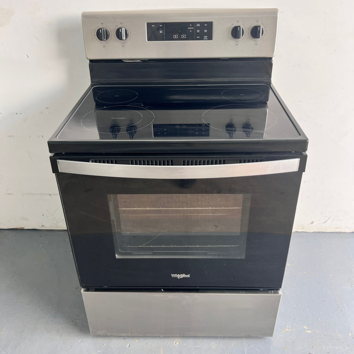 Whirlpool stainless steel electric stove
