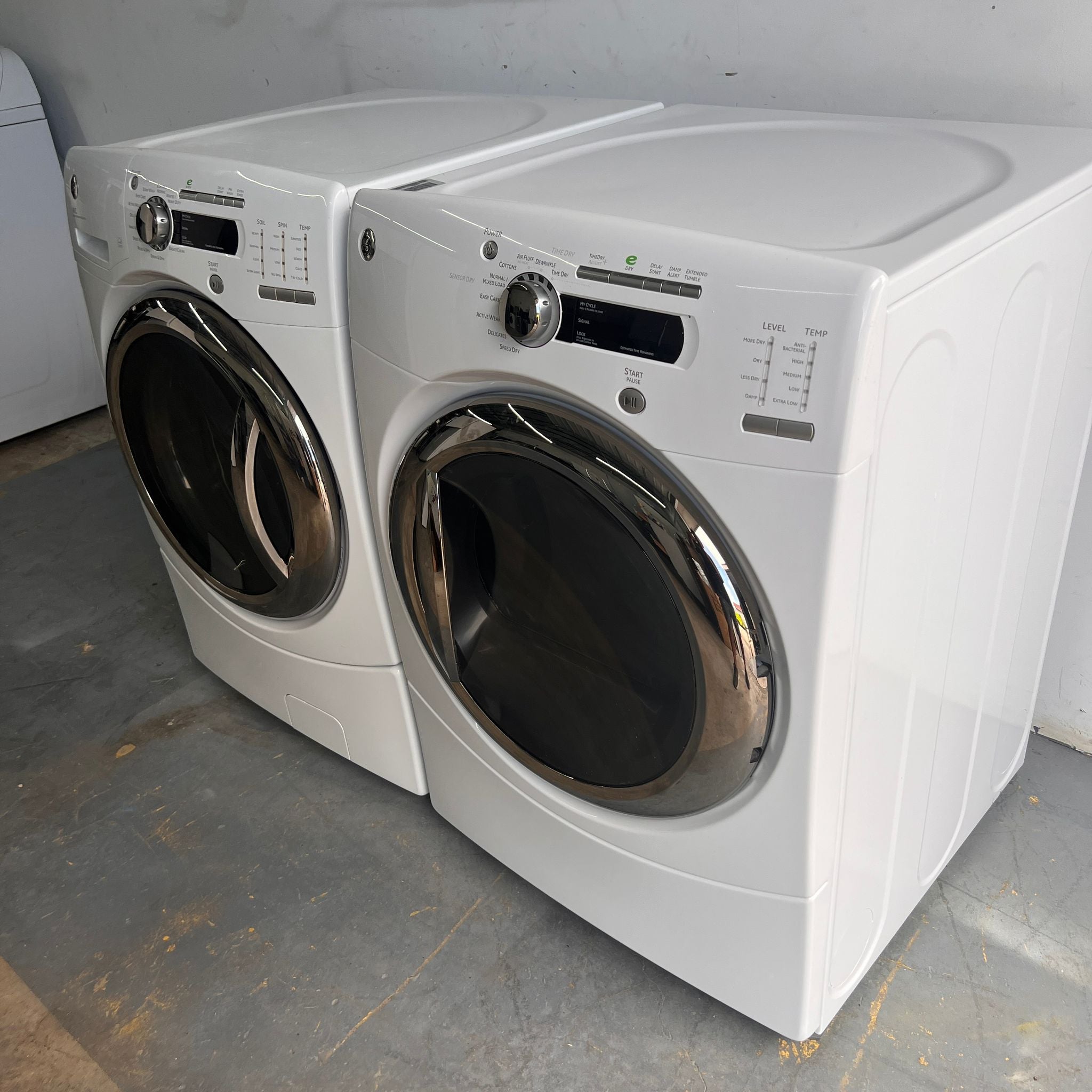 GE Washer and Dryer Front Load - White