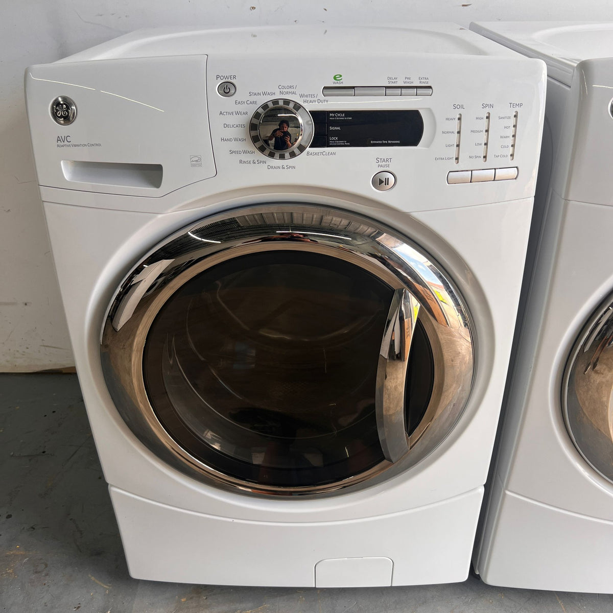 GE Washer and Dryer Front Load - White