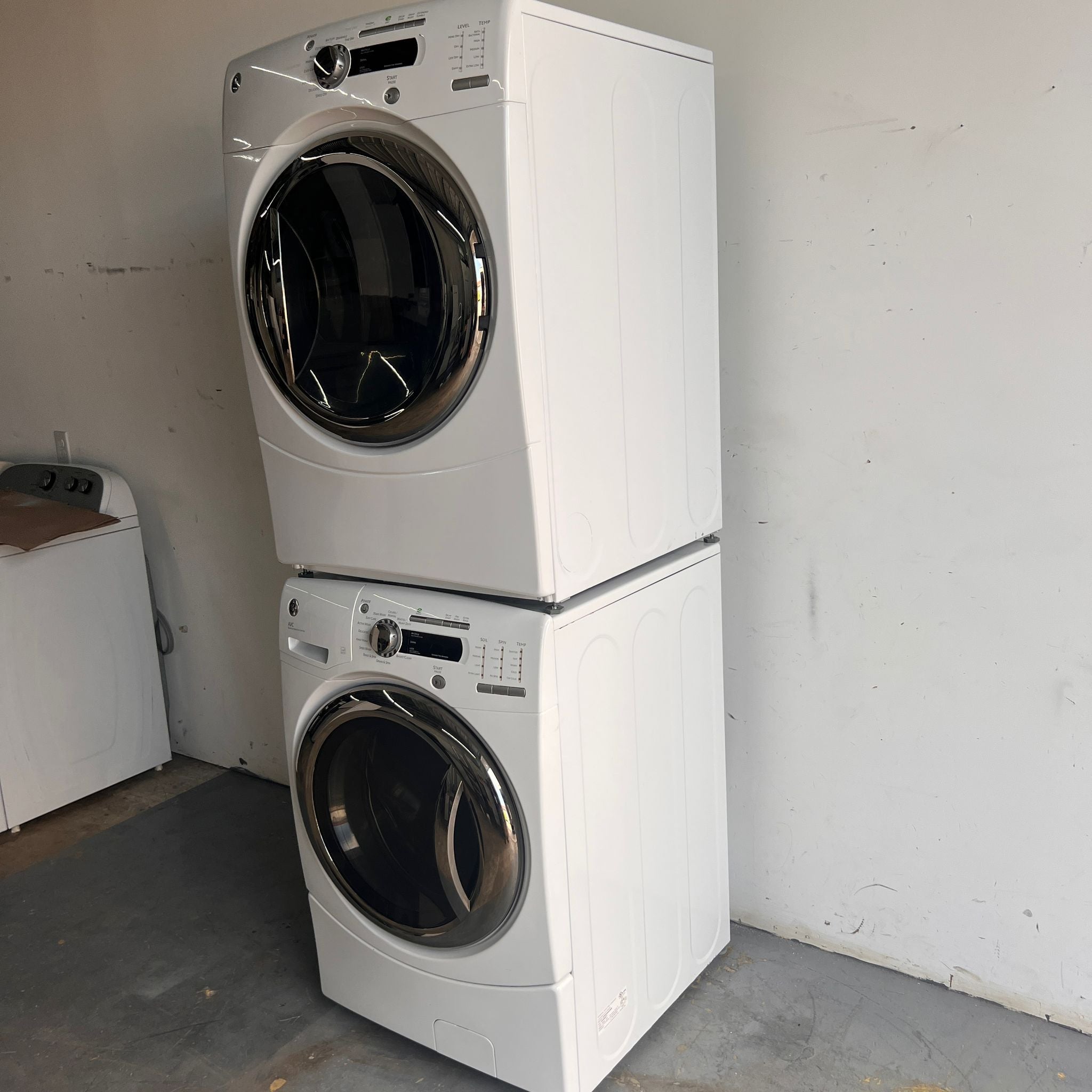 GE Washer and Dryer Front Load - White