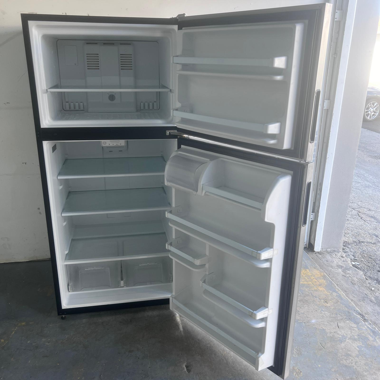 Amana Stainless Steel Top and Bottom Refrigerator