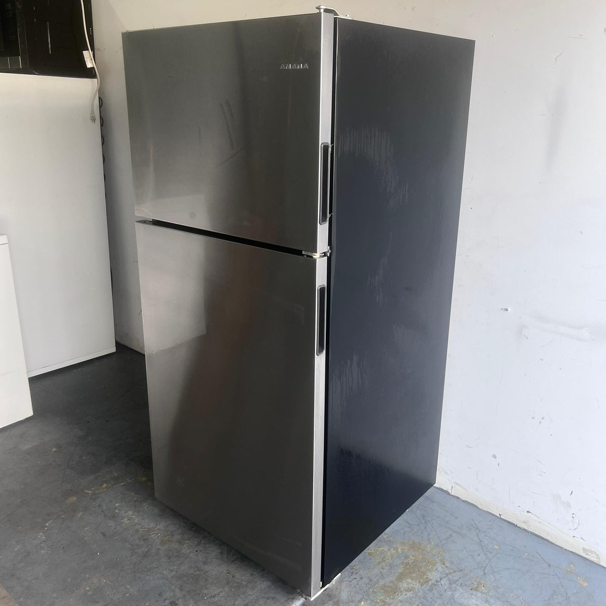 Amana Stainless Steel Top and Bottom Refrigerator
