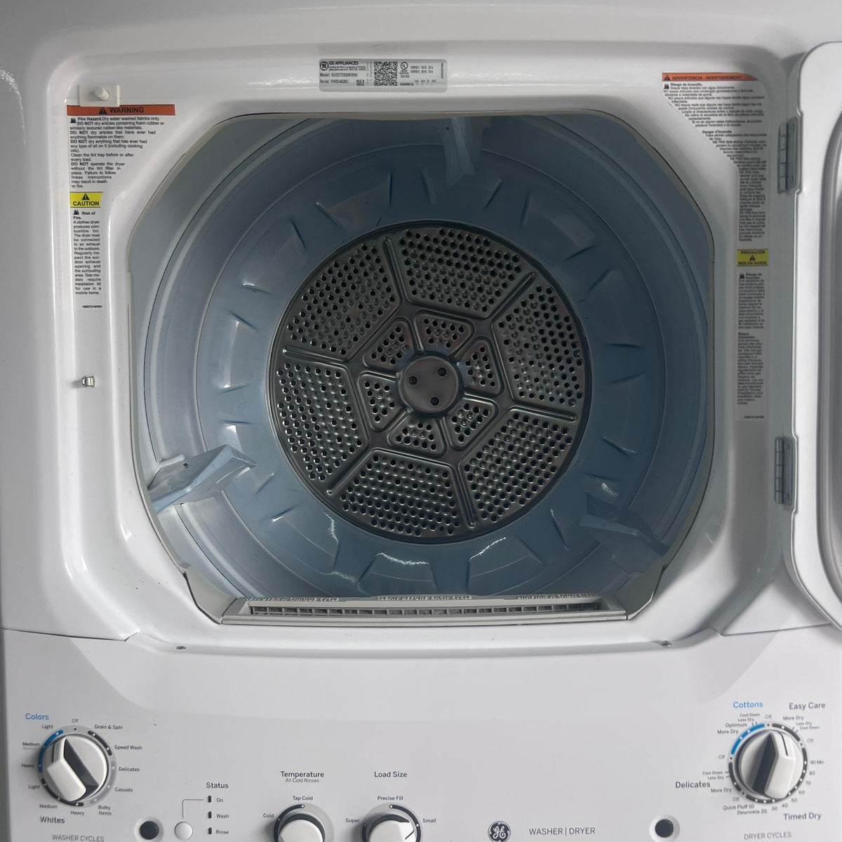 27" GE Stackable Washer and Dryer