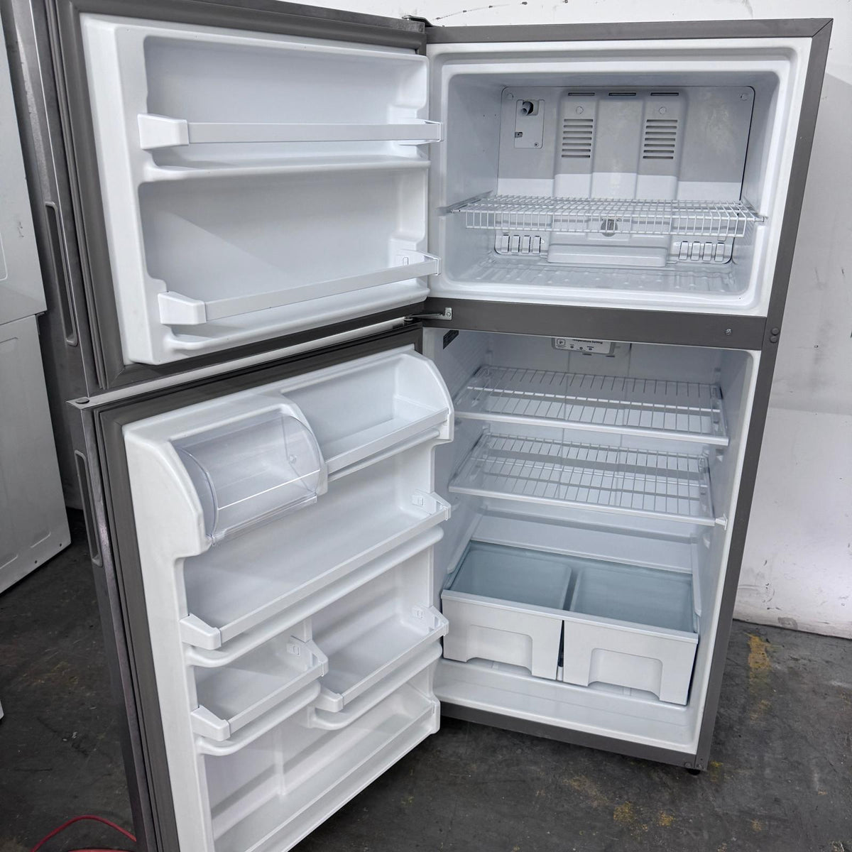 Amana Stainless Steel Top and Bottom Refrigerator