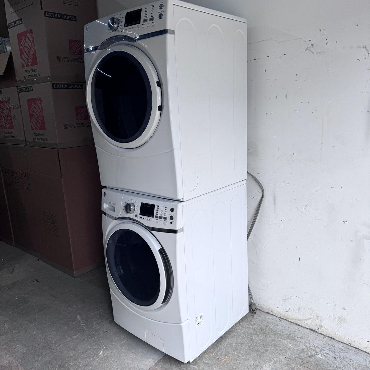 GE Washer and Dryer Front Load - White