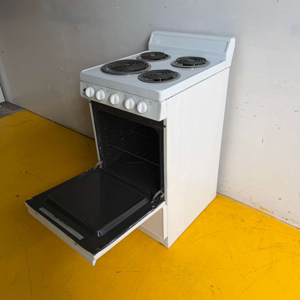 20-in White Coil Electric Stove