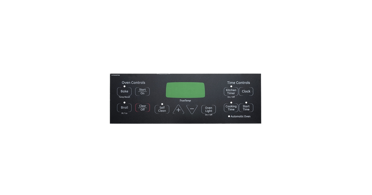 GE Stove Range Oven Control Faceplate WB27T11005