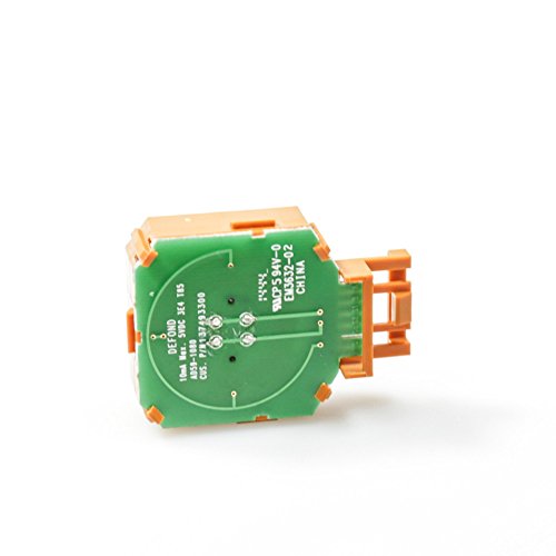 Frigidaire washer/dryer selector switch, green circuit board with orange and white connectors.