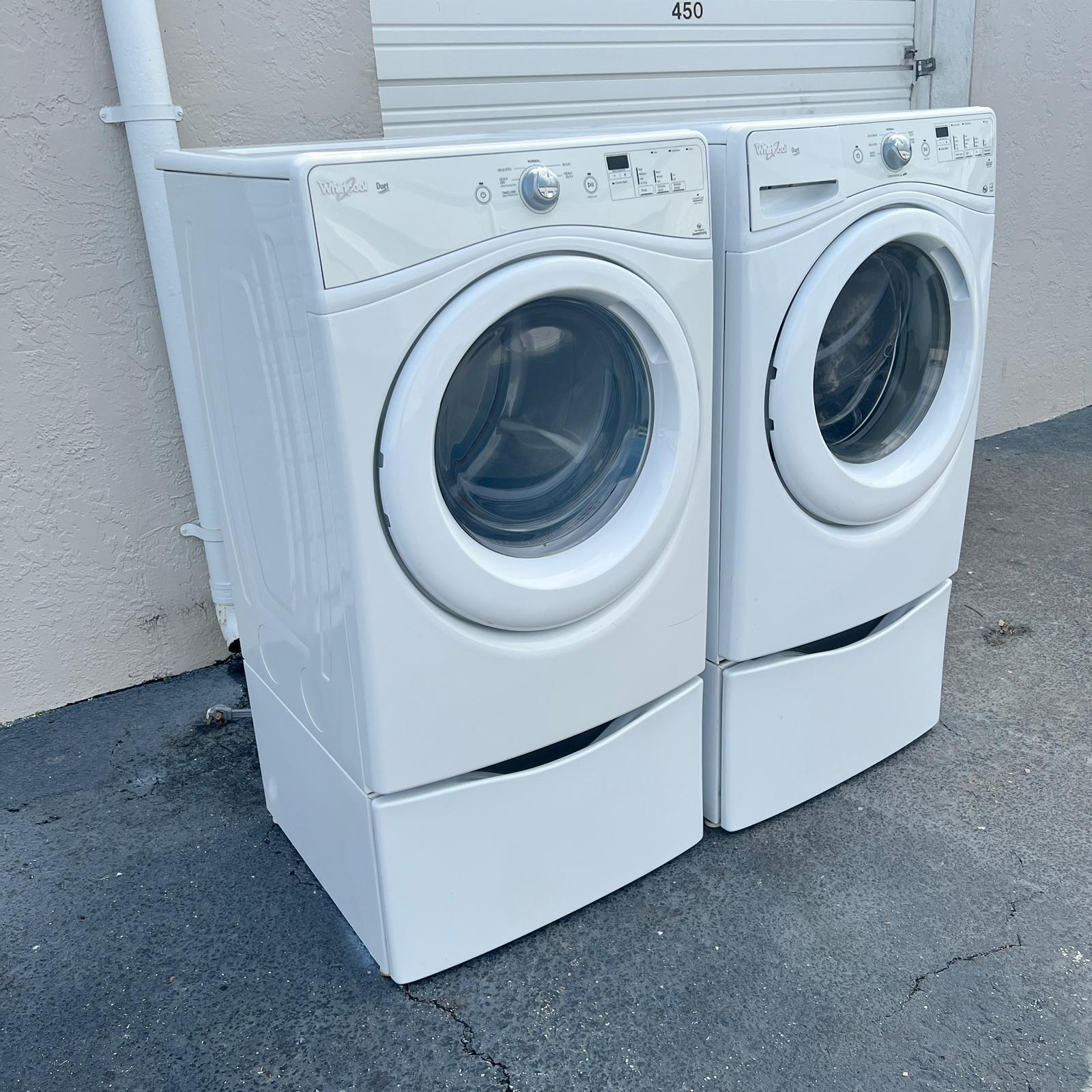 Whirlpool Washer and Dryer Front Load with Pedestal