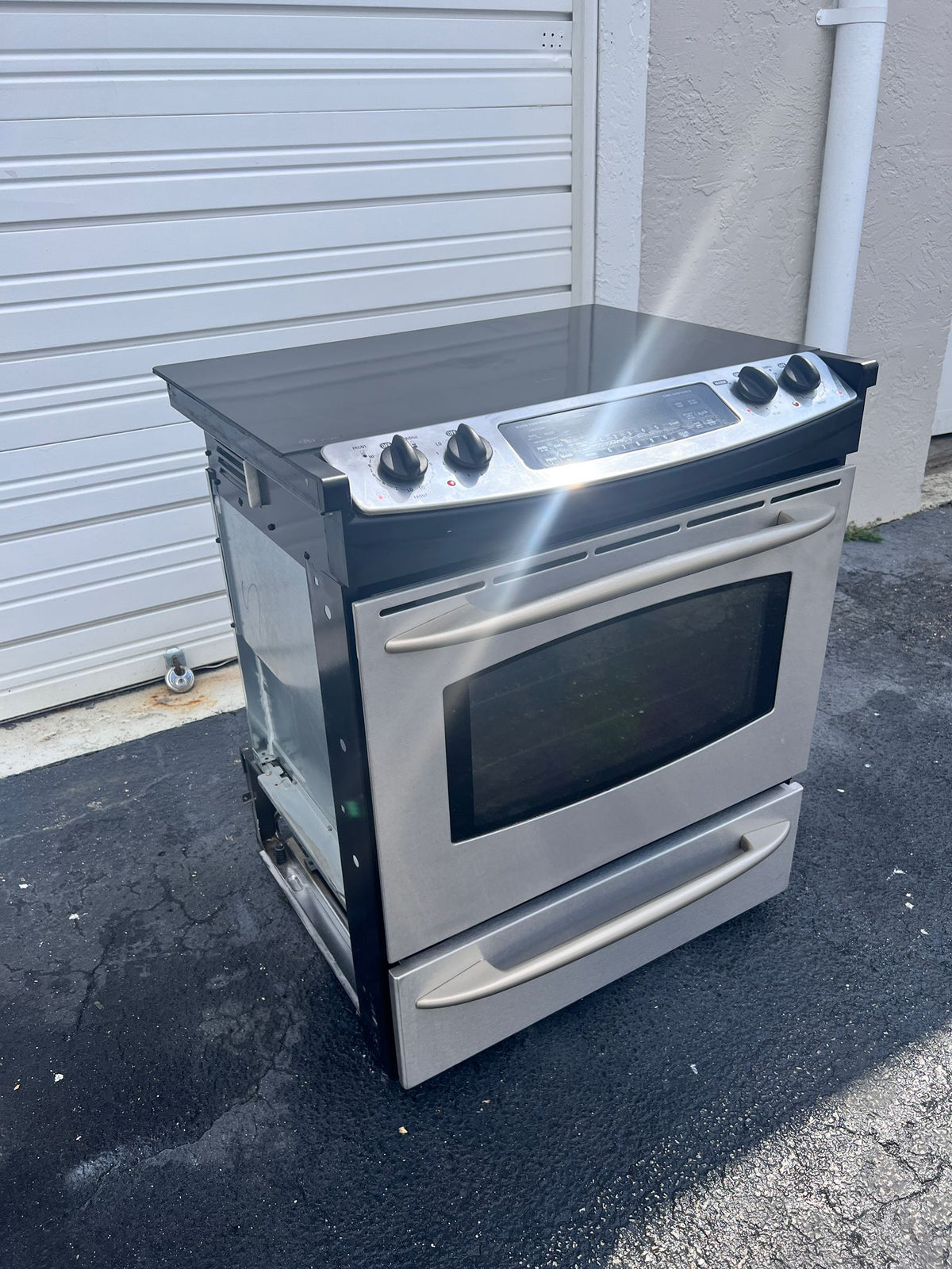 GE Slide Front Electric Stove