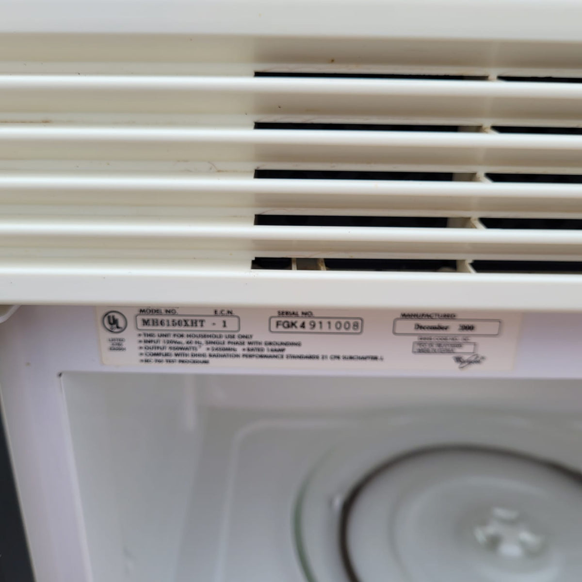 Whirlpool Over-the-Range Microwave