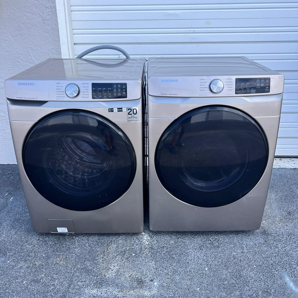 Samsung Washer and Dryer Front Load Set - Champagne