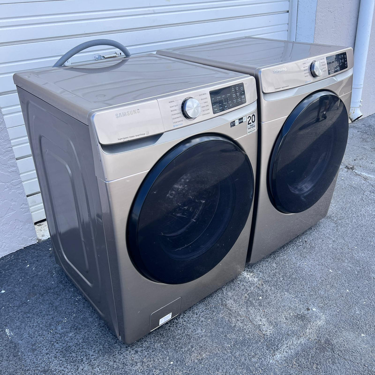 Samsung Washer and Dryer Front Load Set - Champagne