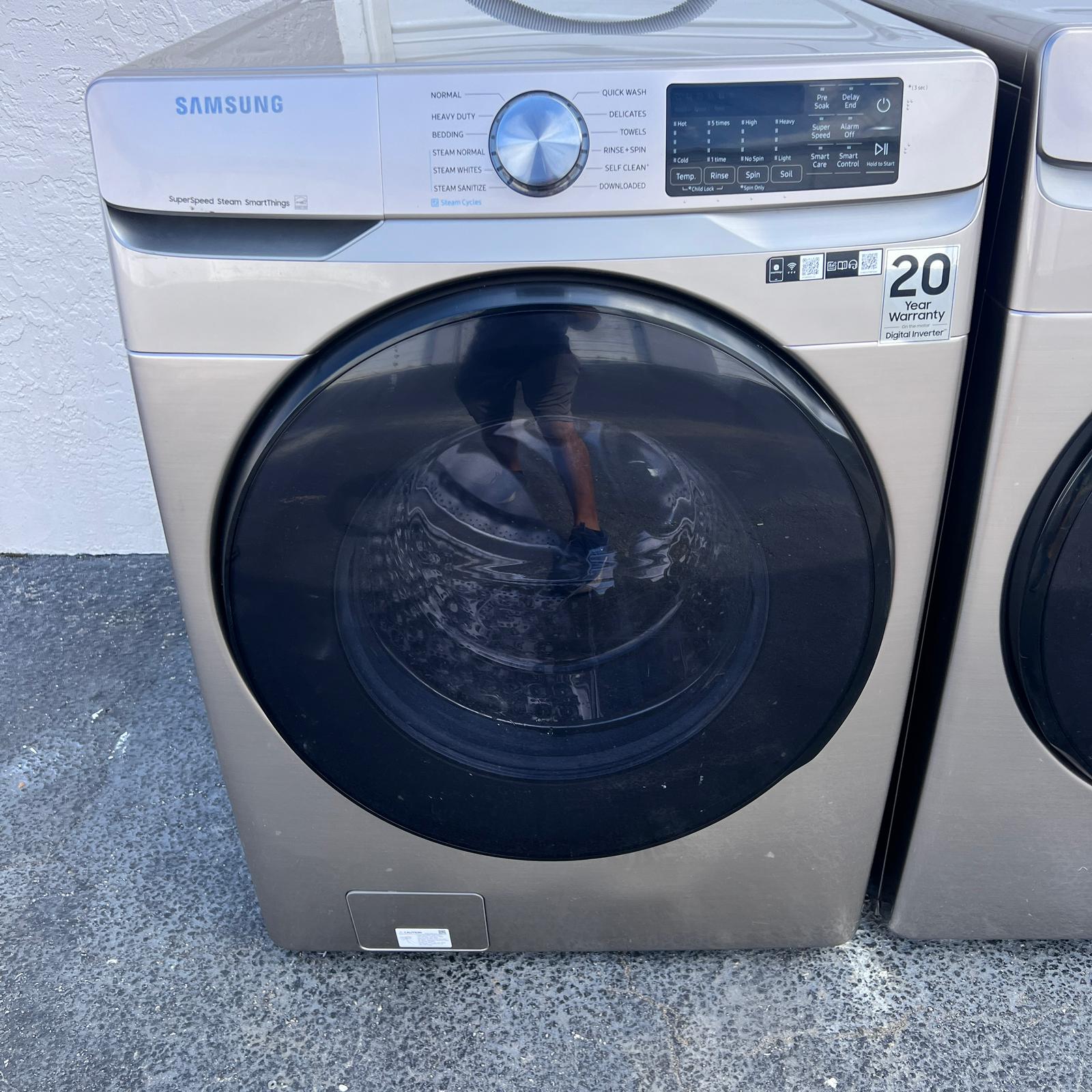 Samsung Washer and Dryer Front Load Set - Champagne