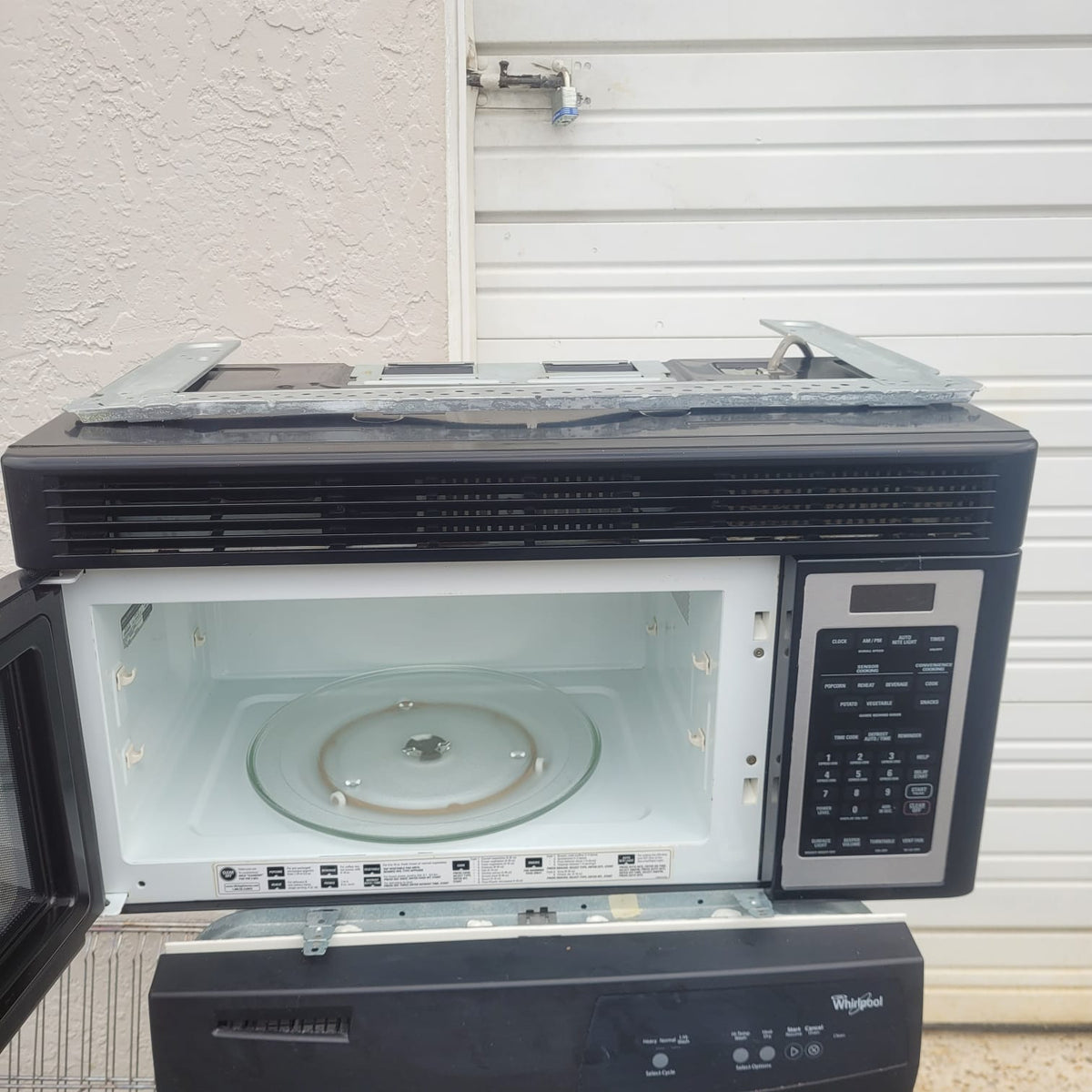 GE Black Stainless Steel Over-the-Range Microwave
